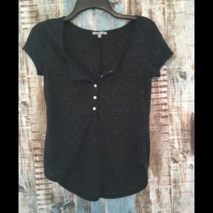 Short sleeved Henley tee